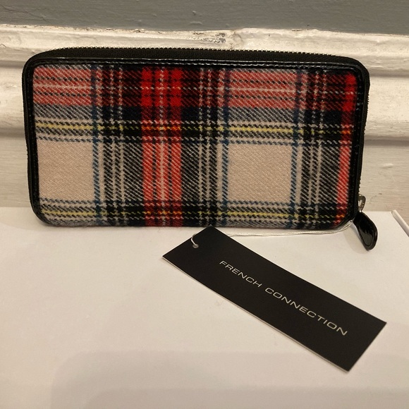 Used Once French Connection Tartan Shoulder Bag and Matching BNWT Wallet - Picture 7 of 11